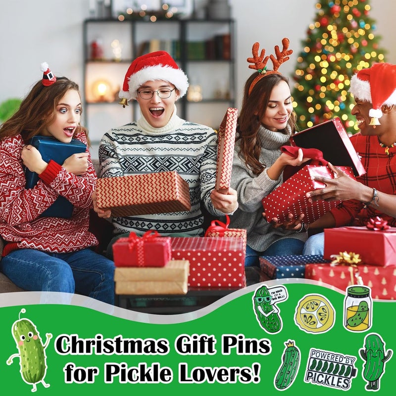 CraftyDream 40 Pcs Funny Pickles Enamel Pins for Backpacks Pickle Lover Gifts Cartoon Dill Cucumber Lapel Pins Lovely Cute Brooch for Women Men Clothes Bags Accessories Gifts - Image 5